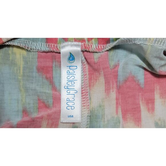 Paisley Grace Coral Green Blue A Line Dress 3XL Lightweight Flowy Stretchy Soft - Picture 3 of 5